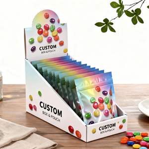 Food Grade Custom Kraft <b>Paper</b> Display <b>Cardboard</b> Display Box Mylar Candy Bags Set For Business Custom - Product Image 2