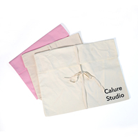 Enveloppe personnalisée en coton biologique naturel Emballage cadeau Motif géométrique Sac à poussière pour sac à main Vêtements T-shirts Logo personnalisé