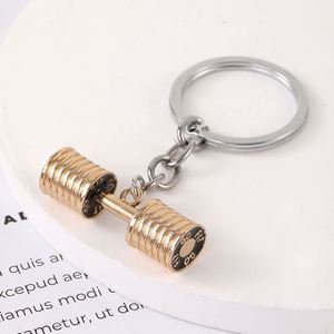 New Fashion Dumbbell Keychain Creative Couple Pendant Women Jewelry <b>Backpack</b> Pendant Keyring Popular Fitness Gift - Product Image 5