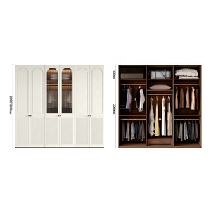 Armoire de chambre en <span class=keywords><strong>bois</strong></span> moderne à 6 portes, grande capacité, organisateur de vêtements, placard de luxe en <span class=keywords><strong>bois</strong></span> - Product Image 6
