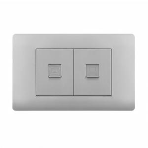 Enchufe de pared internacional eléctrico de doble puerto para red, teléfono y computadora, interruptor de pared para toma de corriente de computadora y teléfono. - Product Image 1