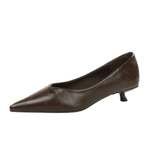 2399 Scarpe con Tacco a Spillo Stile Retrò Professionali per Lavoro e Pendolarismo Comode per Lunghe Permanenze <span class=keywords><strong>in</strong></span> <span class=keywords><strong>Piedi</strong></span> Slip-On Casual Versatili con <span class=keywords><strong>Punta</strong></span> Affusolata - Product Image 2