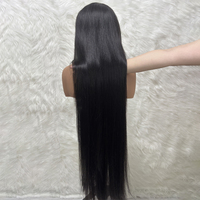 Pelucas de Cabello Humano con Frente de Encaje 13x4 de 40 Pulgadas, Cabello 100% Virgen con Cutícula Alineada, Peluca Frontal HD sin Pegamento, Fabricación OEM