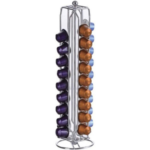 Support de capsules de café <span class=keywords><strong>Nespresso</strong></span> Vertuo rotatif en métal argenté, 40 pièces - Product Image 1