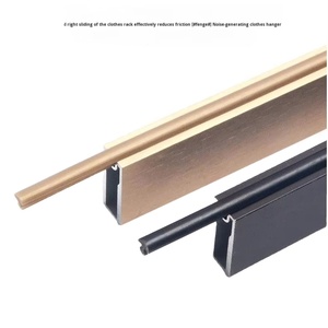 Tringle à vêtements carrée en alliage d'aluminium épaissi pour un rangement silencieux et antidérapant - Product Image 3