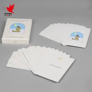 LOGOTIPO de impresión personalizado de alta calidad, tarjetas de amor propio personalizadas, tarjeta de afirmación de cubierta diaria
