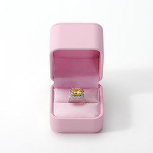FANXI - Cajas de Embalaje de Joyería Cuadradas Modernas de Piel Sintética al por Mayor, Caja Organizadora de Lujo Personalizada para Anillos, Pendientes y Pulseras - Product Image 3