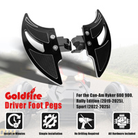 Repose-pieds avant en aluminium en forme de grande chauve-souris pour conducteur, pour Can-Am Ryker 600 900 Rally Edition 2019-2024