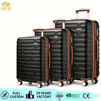 Venta caliente ABS Juego de equipaje 6 piezas Hardside Extensible Maletas con ruedas giratorias TSA Lock Carry on Women