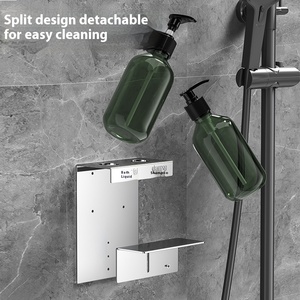 Thép Không Gỉ Xà Phòng Dispenser ABS Khung Treo Tường Dầu Gội Tắm Gel Giá Không Khoan Thiết Kế Cho Khách Sạn Phòng Tắm Cross-Biên Giới - Product Image 3