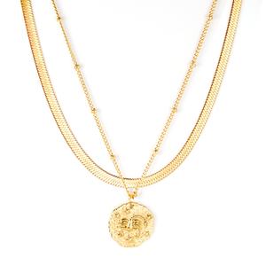 สร้อยคอจี้สเตนเลสสตีลแบบโซ่คู่ ดีไซน์ย้อนยุค ยอดนิยมประจำปี 2021 - Product Image 2