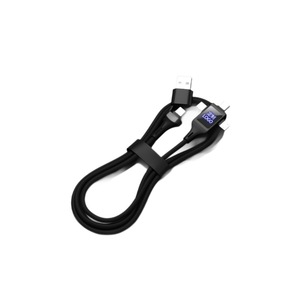 Cable de Datos Carplay 6 en 1 de Carga Rápida para Automóvil con Logotipo Personalizado, Diseño Trenzado Negro - Product Image 5