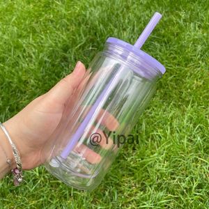 Paquete de 25 Latas de Cerveza de Plástico con Doble Pared, 12oz por Dentro y 16oz por Fuera, con Purpurina y Efecto Globo de Nieve, Libres de BPA, con Logotipo Personalizado, para Envolturas UV DTF - Product Image 4