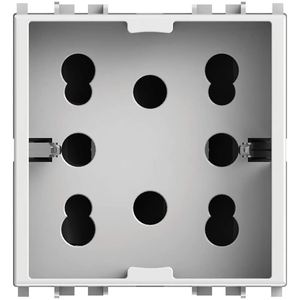 4Box Enchufe de Pared 4B.V14.H21 4 Tomas Schuko Bipasso Empotrable Plástico Blanco 230V - Product Image 1