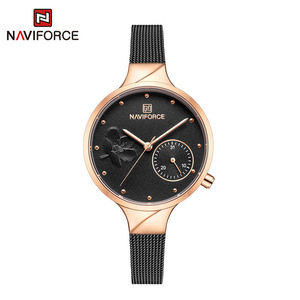 NAVIFORCE 5001 <span class=keywords><strong>orologi</strong></span> in oro rosa per donna moda elegante orologio da polso da donna impermeabile orologio da ragazza Relogios Feminino - Product Image 4