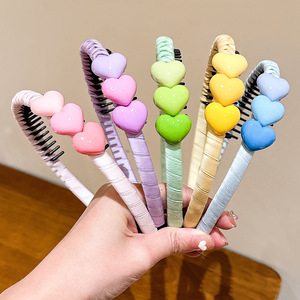 Ms-856 Korean Kids Cute Cartoon Flower <strong>Heart</strong> Hairbands Non-slip Comb <strong>Headbands</strong> for <strong>Baby</strong> Girls Fashion Hair Accessories - Product Image 2