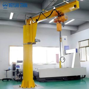 Gru a braccio cantilever 2026 1T 2T <span class=keywords><strong>3T</strong></span> con controllo remoto, rotazione motorizzata, paranco elettrico a catena, ruote e trasporto a batteria - Product Image 5