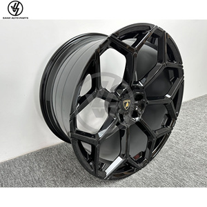 ล้อฟอร์จอัลลอยด์อะลูมิเนียมใหม่ของ Carracing ขนาด 22-24 นิ้ว สีสั่งทำได้ ดีไซน์หลายก้าน สีดำเคลือบเงา รับประกัน 1 ปี สำหรับ URUS - Product Image 6