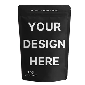 Tas 3.5 <span class=keywords><strong>Mylar</strong></span> kustom 14G, kantung dudukan <span class=keywords><strong>Foil</strong></span> Aluminium kemasan dapat ditutup kembali, kantong ZipLock anti bau kue anak-anak - Product Image 1