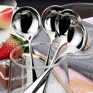 Cuchara de Acero Inoxidable Japonesa con Acabado Espejo, Diseño Clásico, Cuchara para Sopa, Juego de Cubiertos para Regalos, Restaurantes y Bodas - Product Image 4