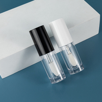 Conteneurs de brillant à lèvres ronds rechargeables de couleur Diy Tube Design de mode Petg Mini conteneurs de brillant à lèvres