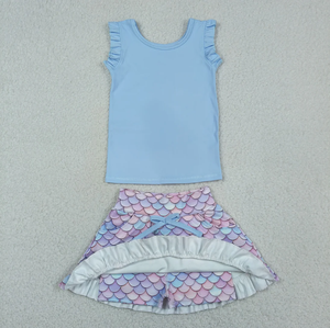 Sibling Baby Girls Sleeveless Vest Top Flowers Shirt Shorts Yoga Active <b>Clothes</b> Sets - Product Image 2