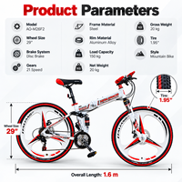 Vélo de montagne à cadre rigide en acier de 29 pouces, Shimano 21 vitesses, frein à disque, 150 kg, VTT pour adultes, tout-terrain, vente chaude