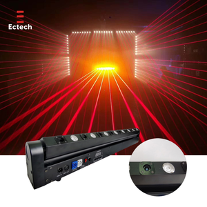 ไฟเลเซอร์แบบเคลื่อนที่ 8 หัว พร้อมระบบควบคุมพิกเซล RGB DMX512 สำหรับงานปาร์ตี้ คลับ บาร์ ดิสโก้ และเวที - Product Image 1