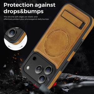 เคสโทรศัพท์หนัง PU แม่เหล็กสุดหรูสำหรับ iPhone 17 12 13 Pro Max 14 15 16 Plus 17 Air พร้อมขาตั้งแบบซ่อนในตัว ป้องกันอย่างดี - Product Image 3