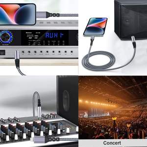 Djiang Oem अनुकूलित यूएसबी सी 1/4 ट्रे ऑडियो स्टीरियो केबल सी 6.35 मिमी 1/4 पुरुष ऑड ऑडियो कॉर्ड संगत आईपैड/आईफ़ोन 15/पिक्सेल - Product Image 6