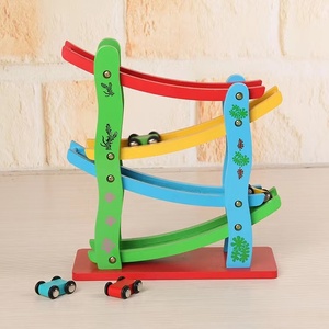 Rampes <span class=keywords><strong>de</strong></span> course en bois originales pour voitures, vente flash, 4 niveaux, jouet en bois pour voiture, un excellent cadeau pour les enfants - Product Image 5