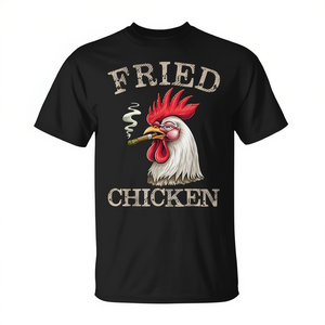 Camiseta con estampado de pollo frito para mujer, tema 420 Weed - Product Image 2