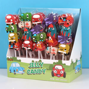 Sıcak Satış Renkli Komik Farklı Meyve Aromalı Jelibon Araba Şeklinde Yumuşak Şeker Lolipop - Product Image 5