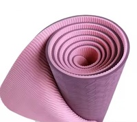 Tapis de yoga de fitness en TPE antidérapant personnalisé de 1/4 pouces à double tonalité