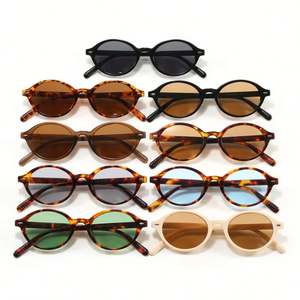 Gafas de Sol Redondas Punk Vintage 2025 con Logotipo Personalizado, Gafas de Sol Ovaladas con Marco Pequeño y Protección UV400 para Unisex - Product Image 5