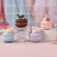 Bunte Kuchenförmige Duftkerze aus Sojawachs für Schreibtischdekoration und Fotografie-Requisiten