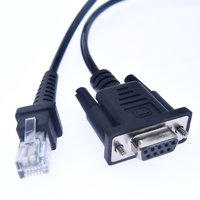 Personalizado DB9 hembra a RJ12 6P6C Serial Console Cable RS232 de 9 pines con RJ11 RJ12 Com Cable de datos