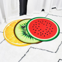 Coussin rafraîchissant pour animaux de compagnie en PVC et gel de fibres à motif de fruits, confortable et frais pour l'été, tapis rafraîchissant multifonction