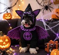 Costume amusant pour chiot en polyester, motif citrouille d'Halloween et Noël
