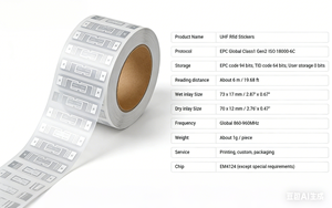 최저가 LX-E70 장거리 <span class=keywords><strong>UHF</strong></span> <span class=keywords><strong>RFID</strong></span> 스티커 태그 패시브 스마트 종이 롤 라벨 860-960MHz EPC 글로벌 Class1 Gen2 6m 액세스 - Product Image 4