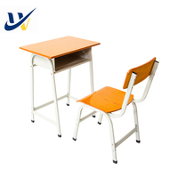 Chaise de bureau moderne à siège unique pour étudiants, idéale pour les salles de classe, réglable, durable et écologique, construction en bois et métal
