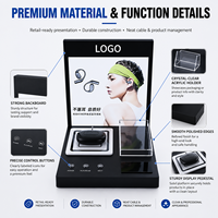 Support d'affichage en acrylique personnalisé pour écouteurs sans fil avec lumière LED, présentoir pour accessoires d'écouteurs sportifs
