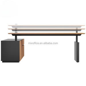 Thiết kế hiện đại chuyển động điều hành Chiều cao điều chỉnh hiện đại nội thất văn phòng gỗ rắn Bàn máy tính - Product Image 2