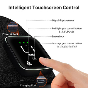 Rodillera de neopreno con terapia de luz roja LED personalizada con masaje vibratorio 660nm y 850nm con control táctil - Product Image 5