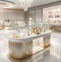 Vitrine de présentation de bijoux GZowin moderne et élégante, en verre, durable, de haute qualité, fabriquée directement en usine pour les magasins de marque