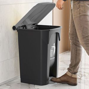 Poubelle rectangulaire 10L à pédale pour intérieur/extérieur, utilisation en cuisine - Product Image 1
