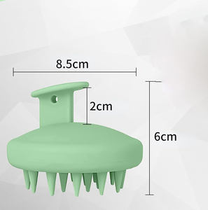 Brosse à shampooing en silicone souple écologique pour le soin du cuir chevelu, brosse à cheveux pour le lavage, brosse à shampooing personnalisée avec logo, masseur capillaire - Product Image 3
