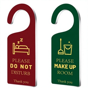 Panneau de porte en acrylique double face « Ne pas <span class=keywords><strong>d</strong></span>éranger » et « Bienvenue » pour <span class=keywords><strong>chambre</strong></span> <span class=keywords><strong>d</strong></span>'hôtel, signalisation de nettoyage et <span class=keywords><strong>d</strong></span>écoration de poignée de porte - Product Image 1