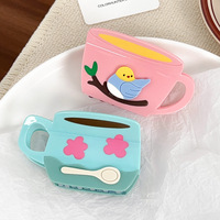 Pince à cheveux Yuxi personnalisable en acétate, motif dessin animé rose en forme de tasse à thé, design créatif, pince requin, nouvelle pince à cheveux mignonne et girly en forme de cœur