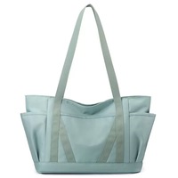 Sac de shopping unisexe en tissu Oxford durable, couleur unie, avec logo personnalisé, idéal pour les sorties décontractées, les week-ends et les courses (vente en gros usine)